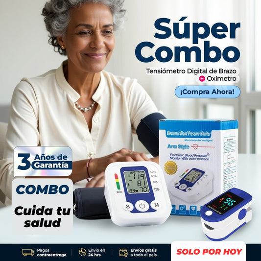Tensiómetro Digital + Oxímetro de Pulso