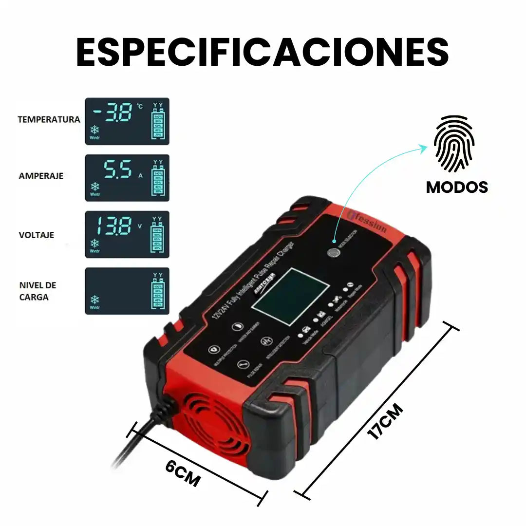 Iniciador y Cargador Inteligente de Batería Para Carro