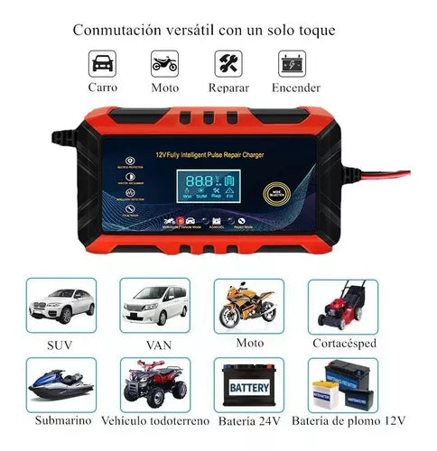 Iniciador y Cargador Inteligente de Batería Para Carro